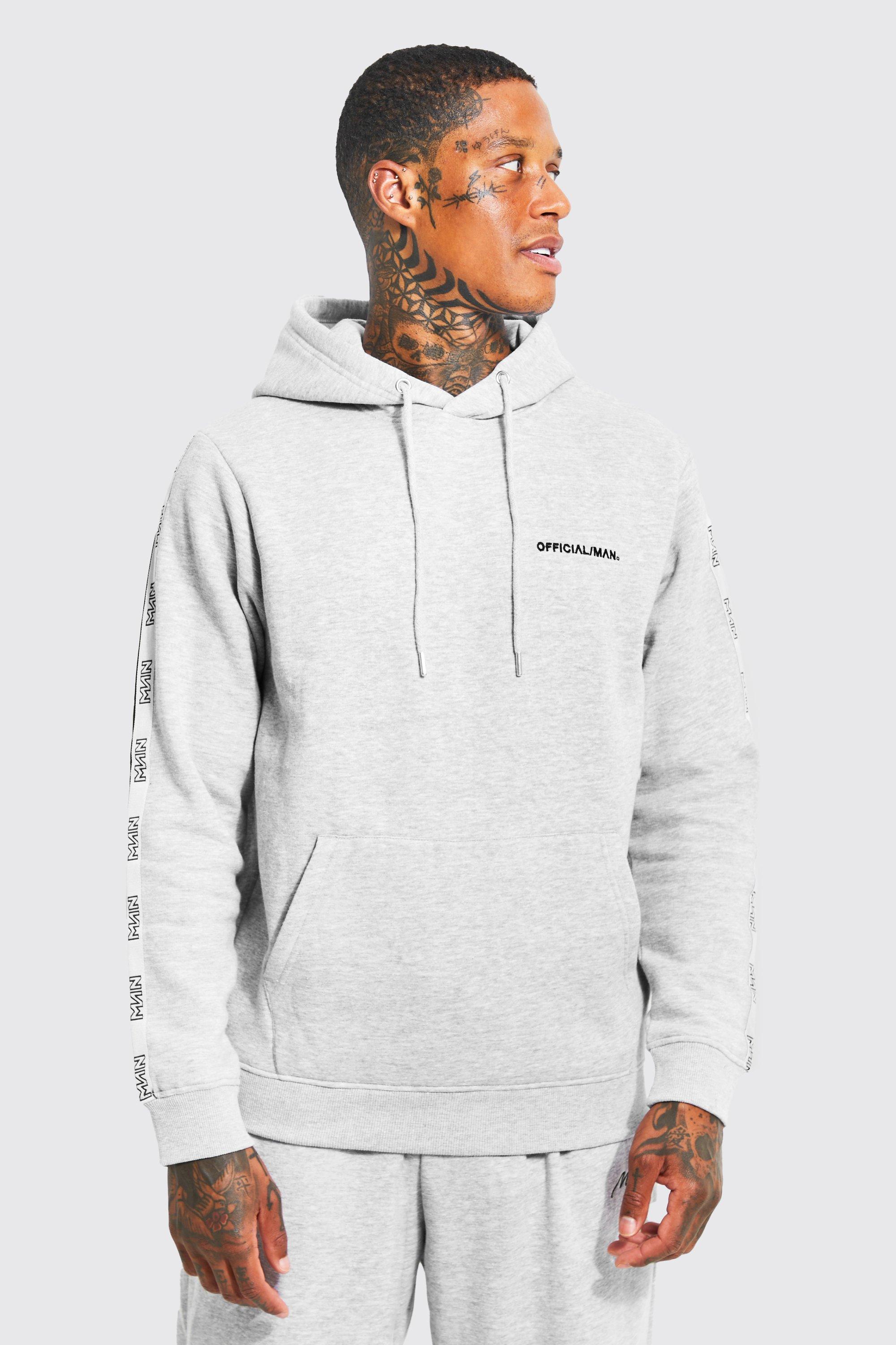 Official Man Tape Hoodie boohooMAN USA